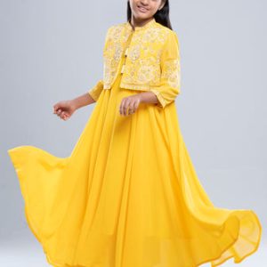 Cutedoll Red Color High Low Kids Girls Party Dress